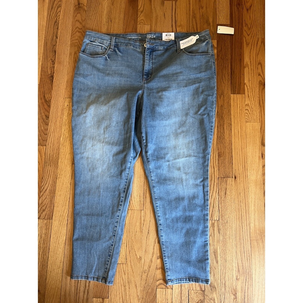 Style&Co jeansWomen's size 22W   Skinny Leg Med Wash‎ Blue Denim